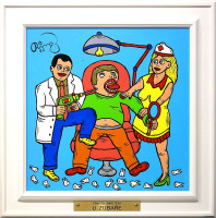 PRODÁNO.   František R. Čech - U zubaře - originál